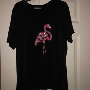 Sequin Flamingo Top